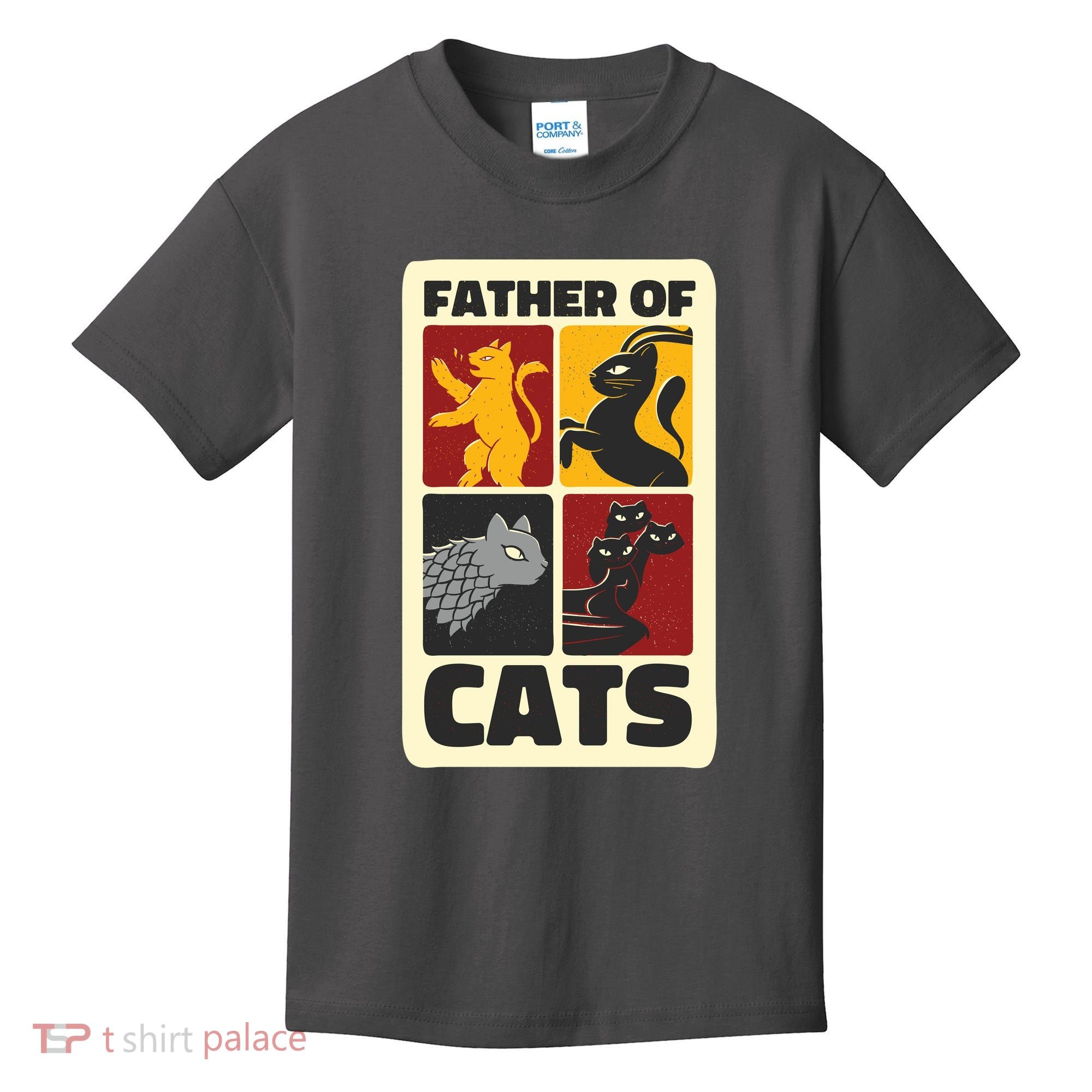Father Of Cats Funny Kids T-Shirt
