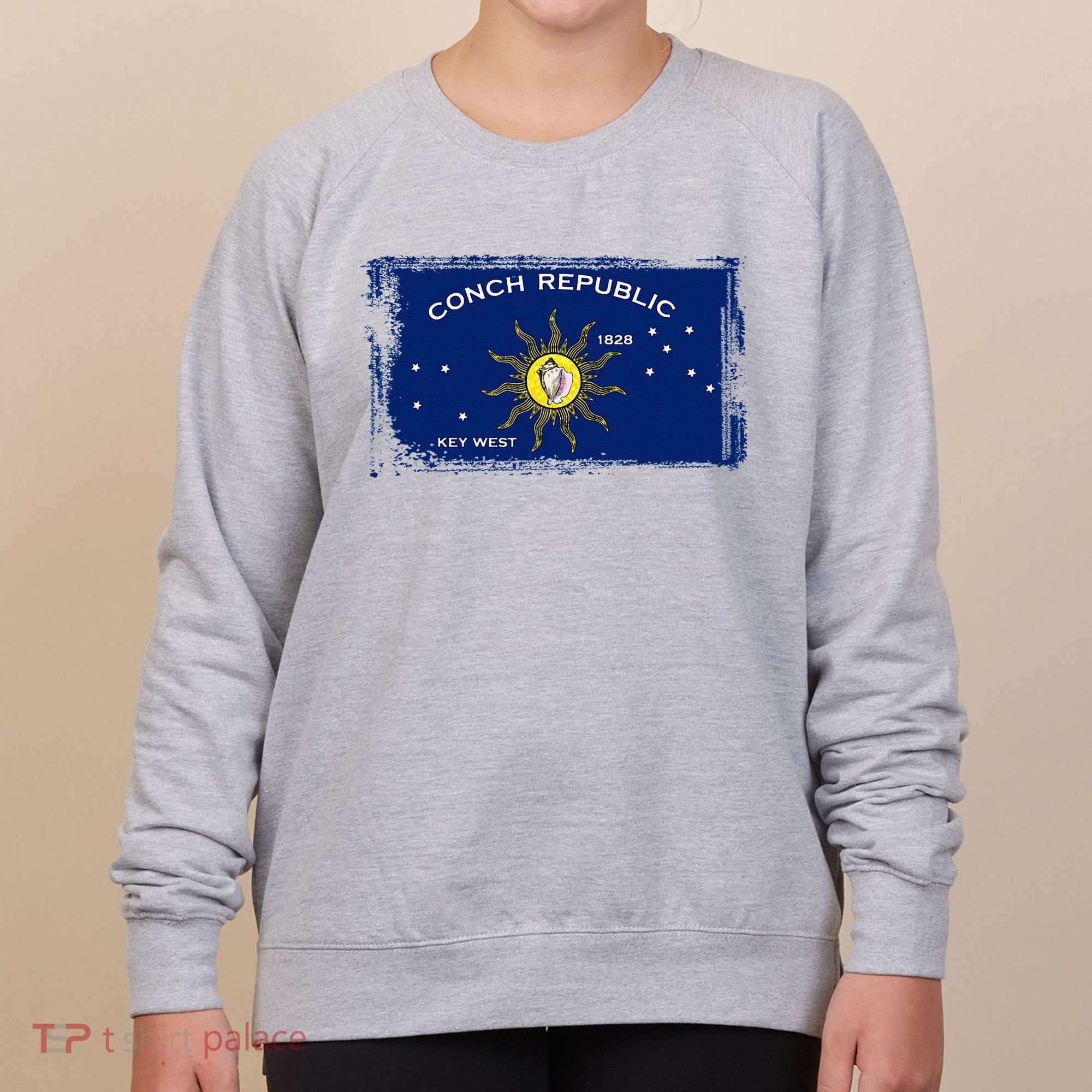 Flag Of Conch Republic Funny Key West Florida Women's Sweatshirt
