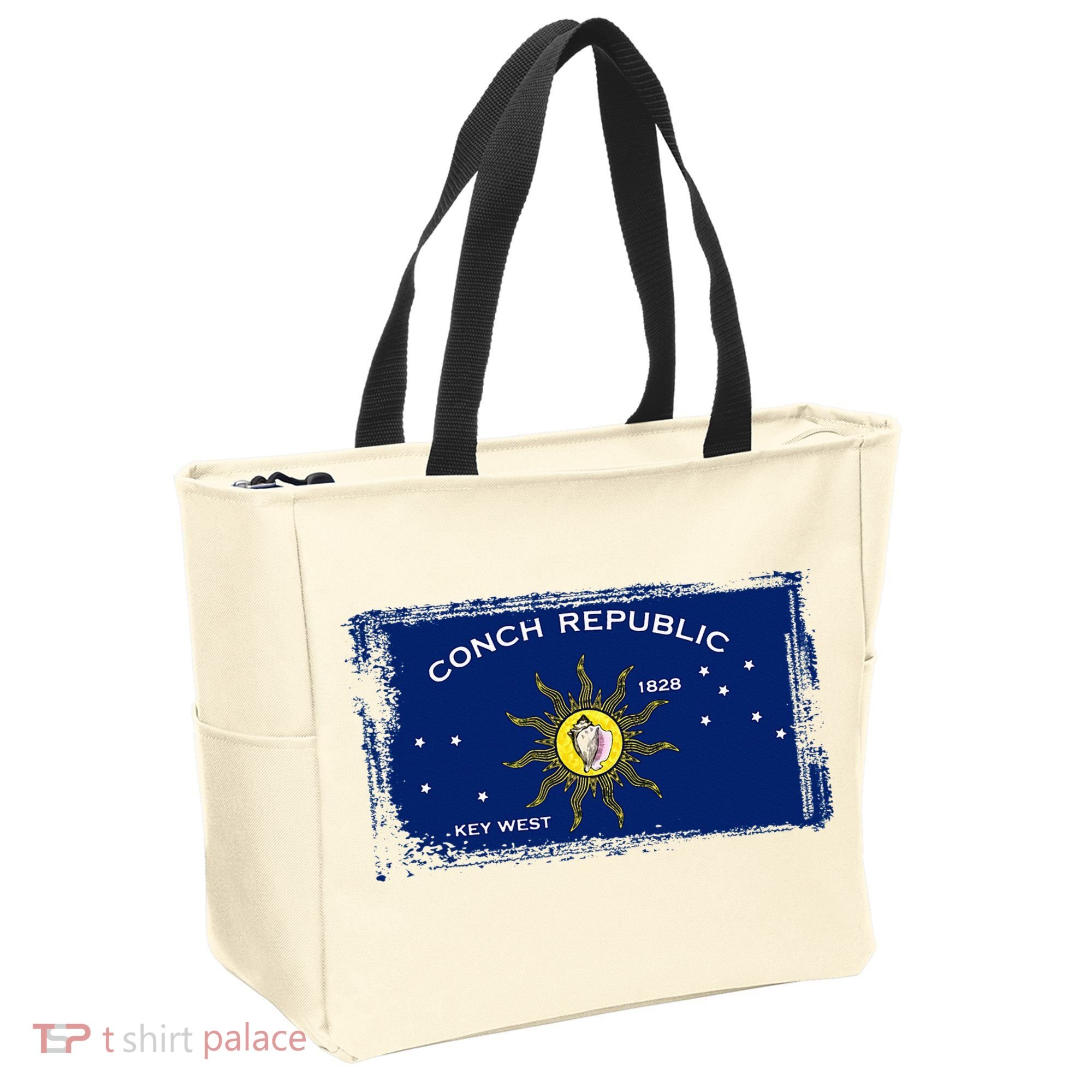 Flag Of Conch Republic Funny Key West Florida Tote Bag