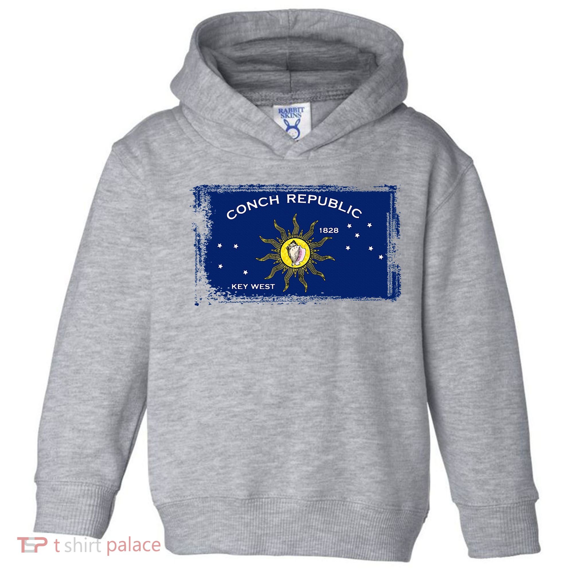 Flag Of Conch Republic Funny Key West Florida Toddler Hoodie