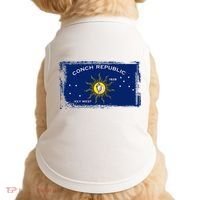 Flag Of Conch Republic Funny Key West Florida Doggie Tank thumb 0