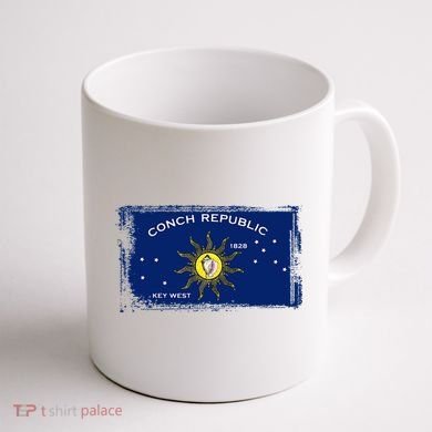 Flag Of Conch Republic Funny Key West Florida Coffee Mug back