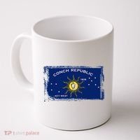 Flag Of Conch Republic Funny Key West Florida Coffee Mug thumb 0