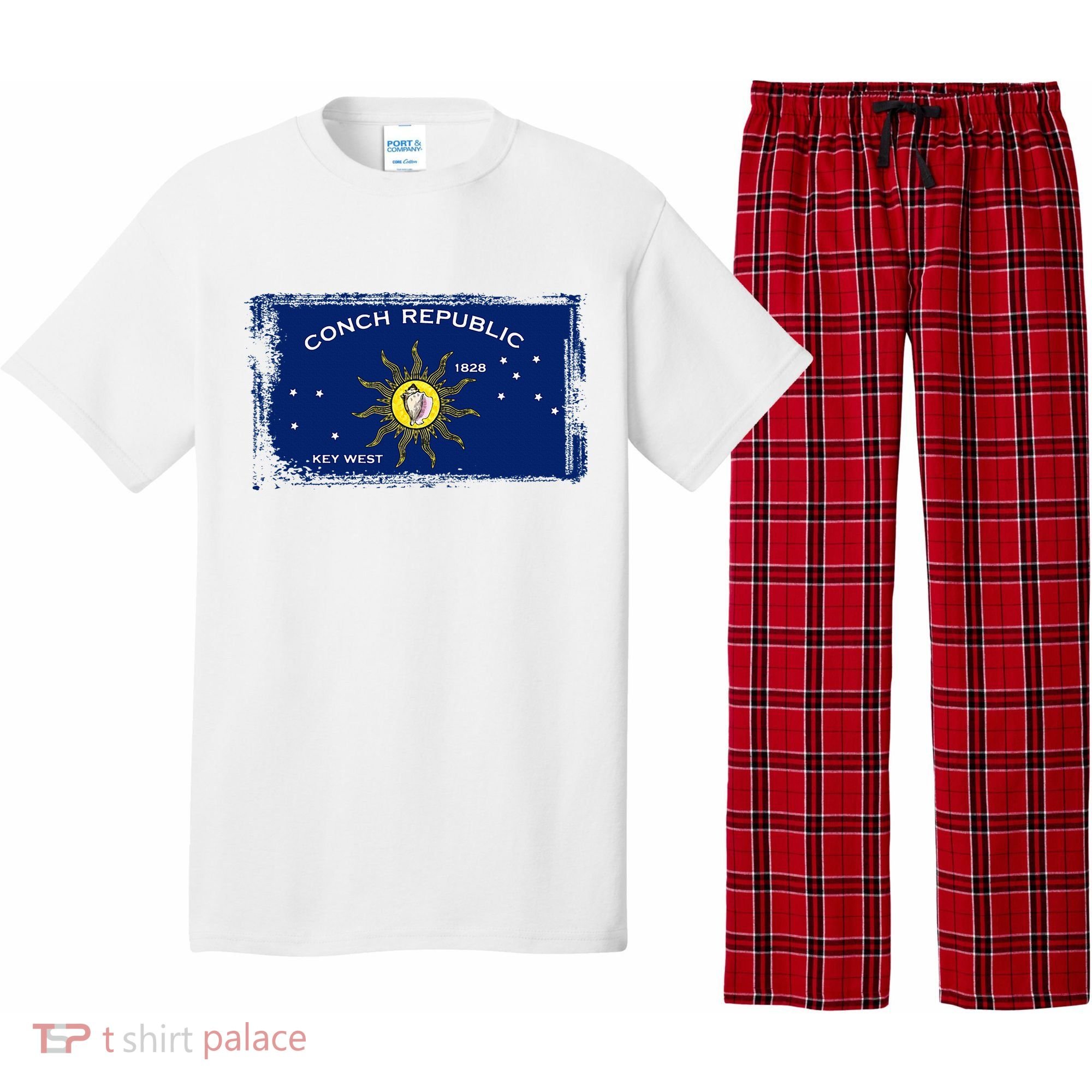 Flag Of Conch Republic Funny Key West Florida Pajama Set