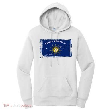 Flag Of Conch Republic Funny Key West Florida Women's Hoodie