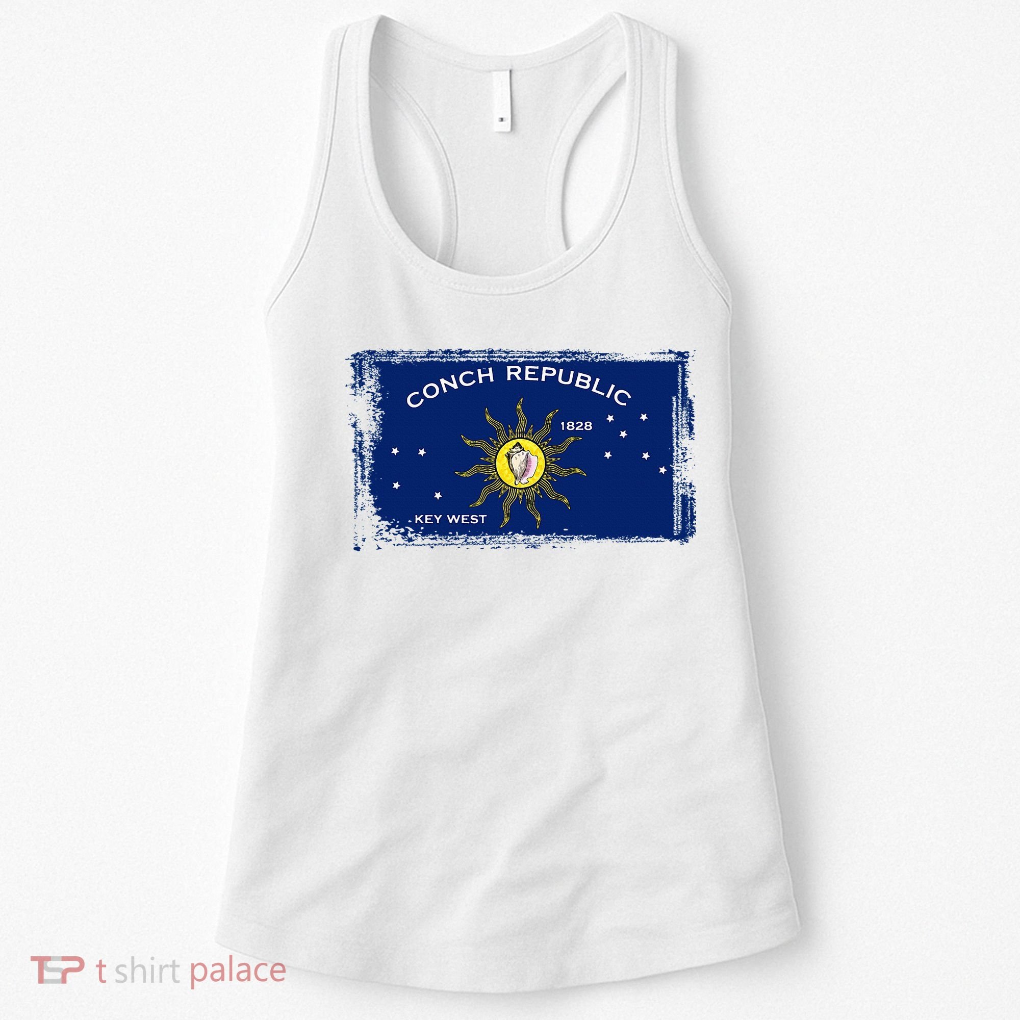 Flag Of Conch Republic Funny Key West Florida Women's Tank Top