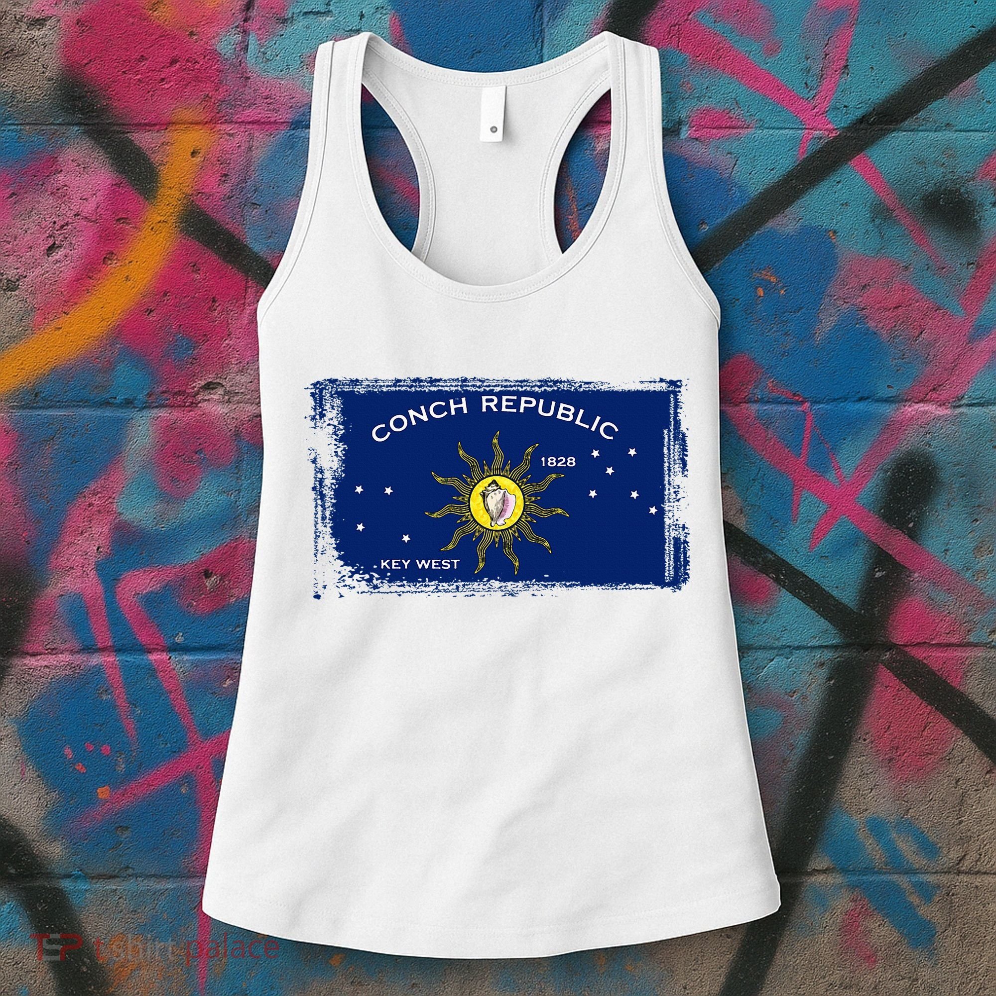 Flag Of Conch Republic Funny Key West Florida Women's Tank Top