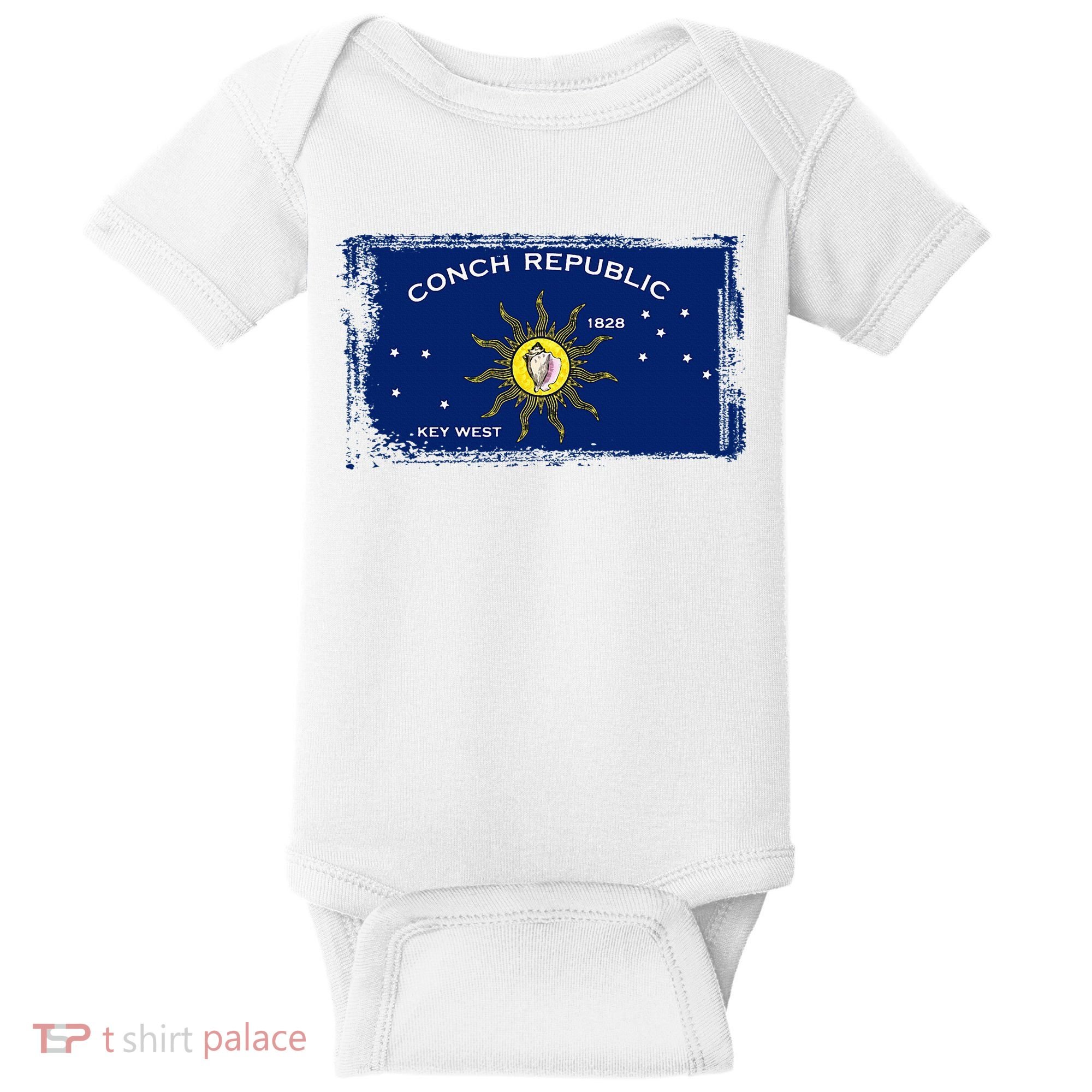 Flag Of Conch Republic Funny Key West Florida Baby Bodysuit