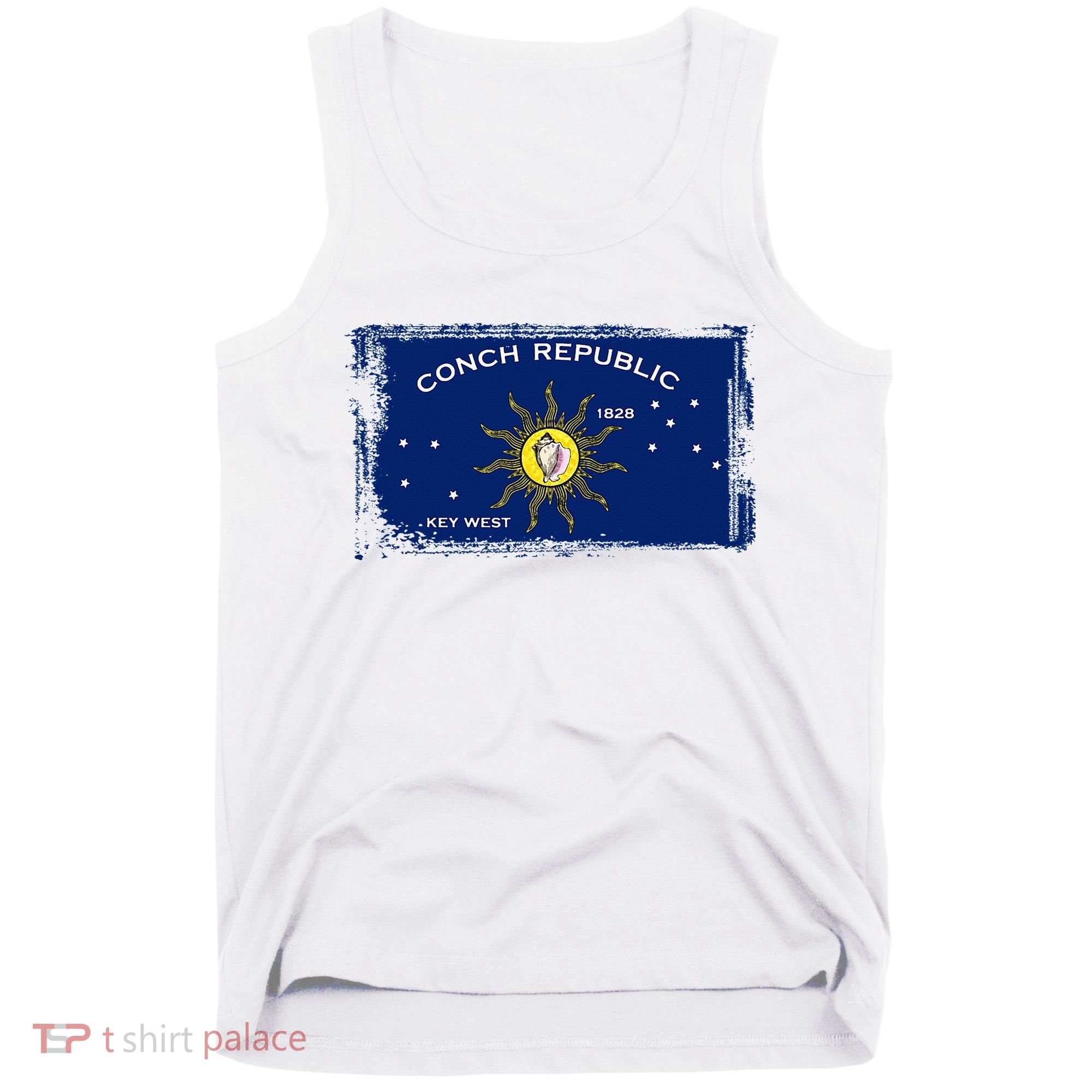 Flag Of Conch Republic Funny Key West Florida Tank Top