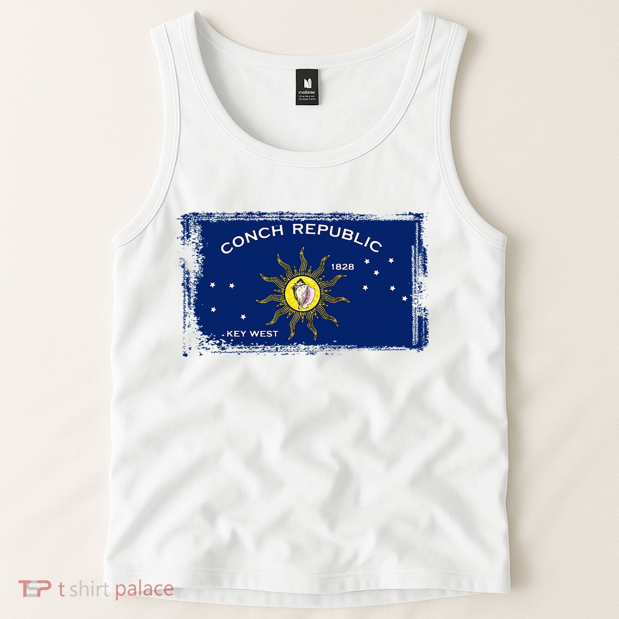 Flag Of Conch Republic Funny Key West Florida Tank Top