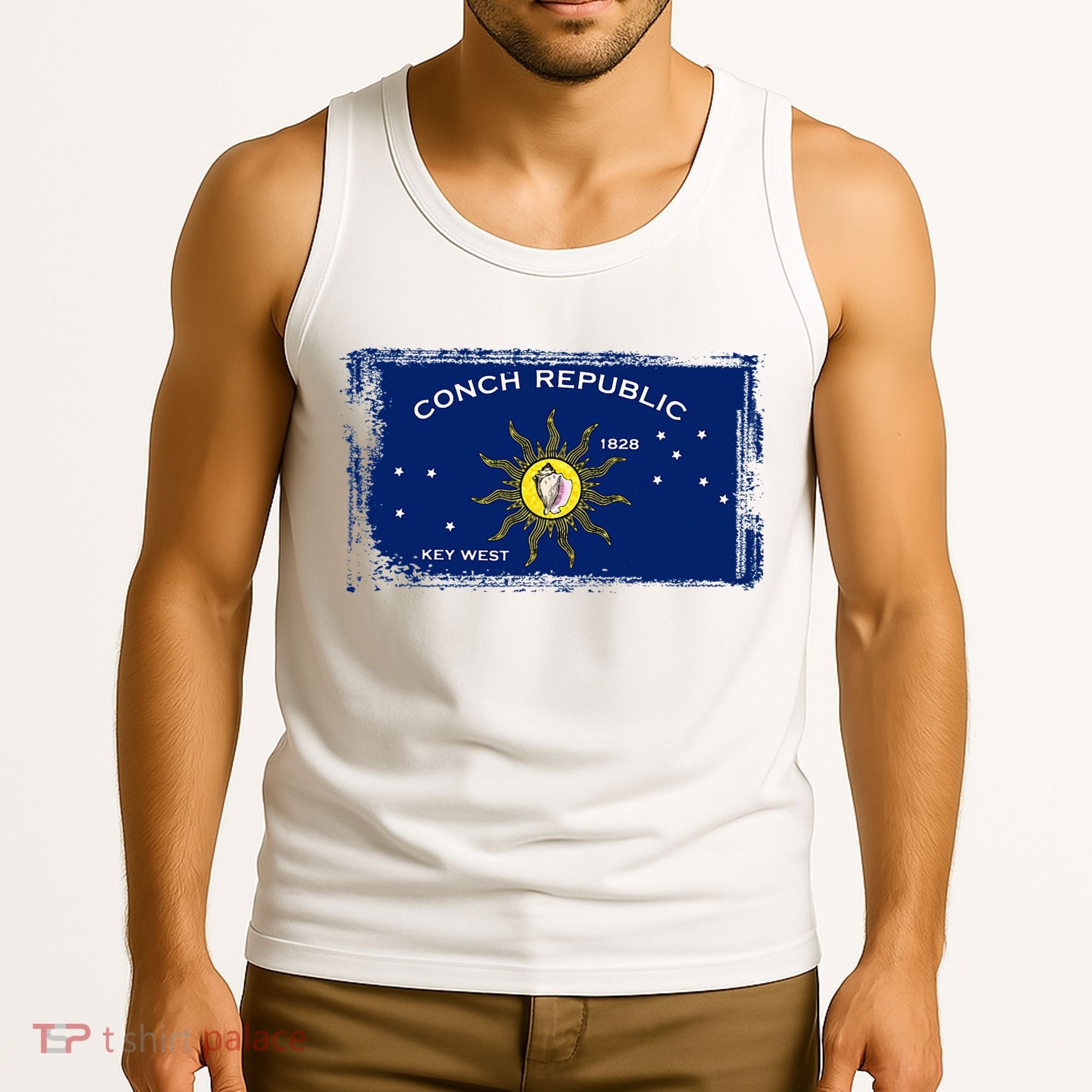 Flag Of Conch Republic Funny Key West Florida Tank Top