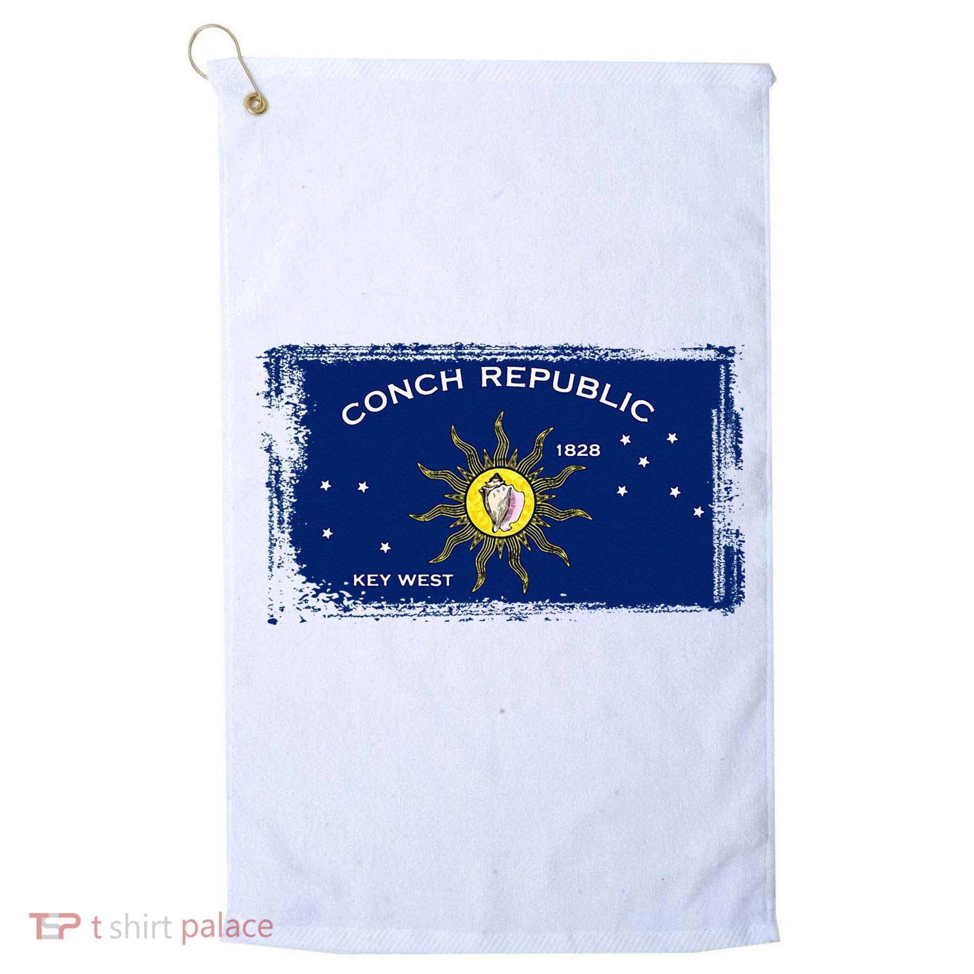 Flag Of Conch Republic Funny Key West Florida Golf Towel