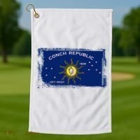 Flag Of Conch Republic Funny Key West Florida Golf Towel thumb 1