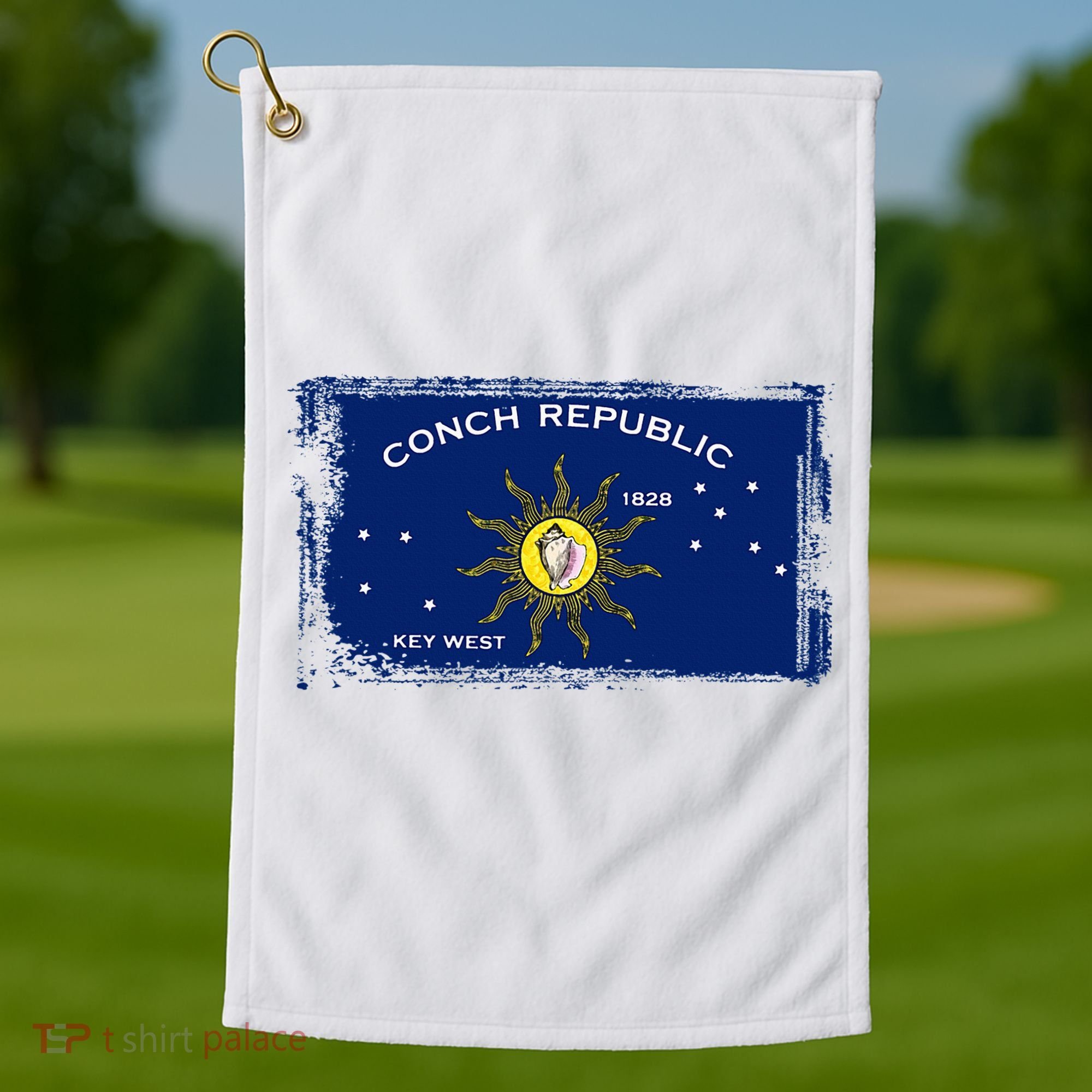 Flag Of Conch Republic Funny Key West Florida Golf Towel