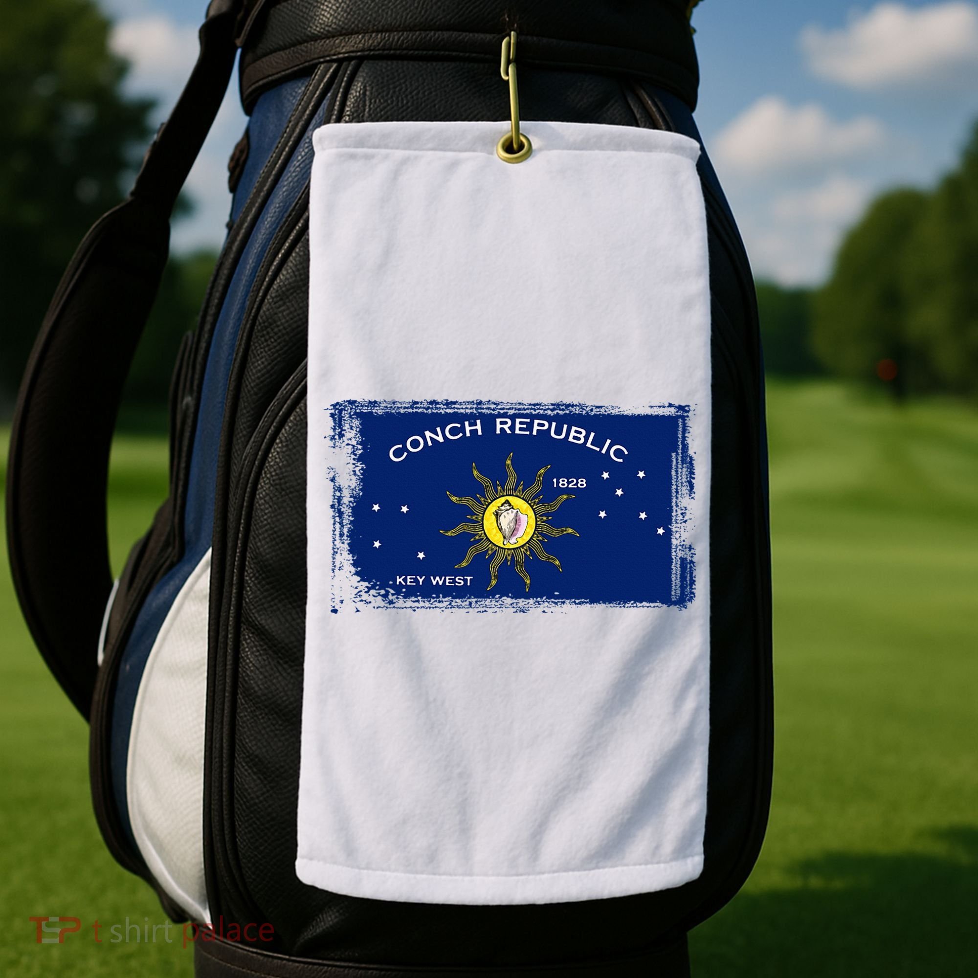 Flag Of Conch Republic Funny Key West Florida Golf Towel