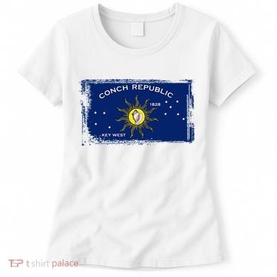 Flag Of Conch Republic Funny Key West Florida Women's T-Shirt
