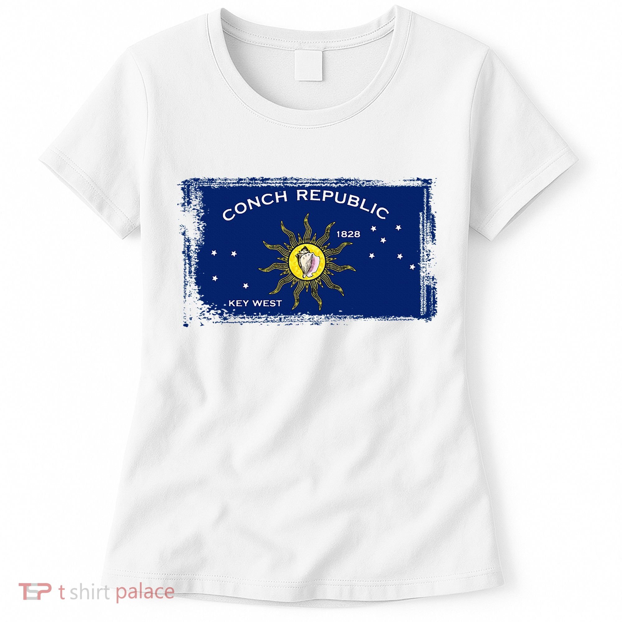 Flag Of Conch Republic Funny Key West Florida Women's T-Shirt