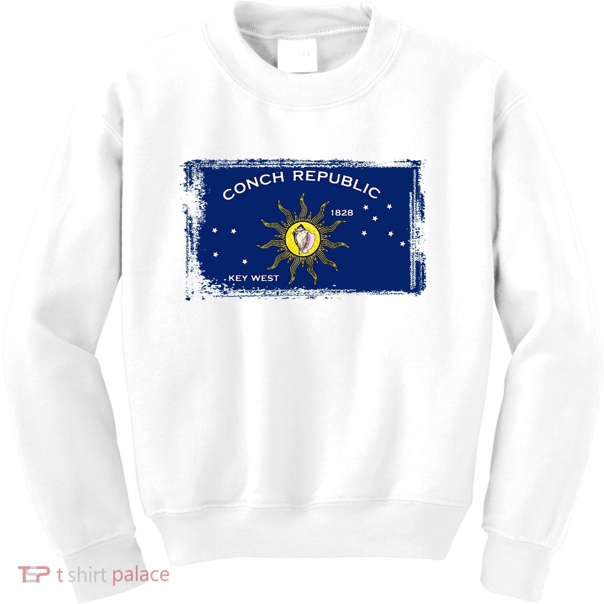 Flag Of Conch Republic Funny Key West Florida Kids Sweatshirt