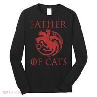 Father Of Cats Funny Cat Lover Kitten Dad Kitty Long Sleeve Shirt thumb 0