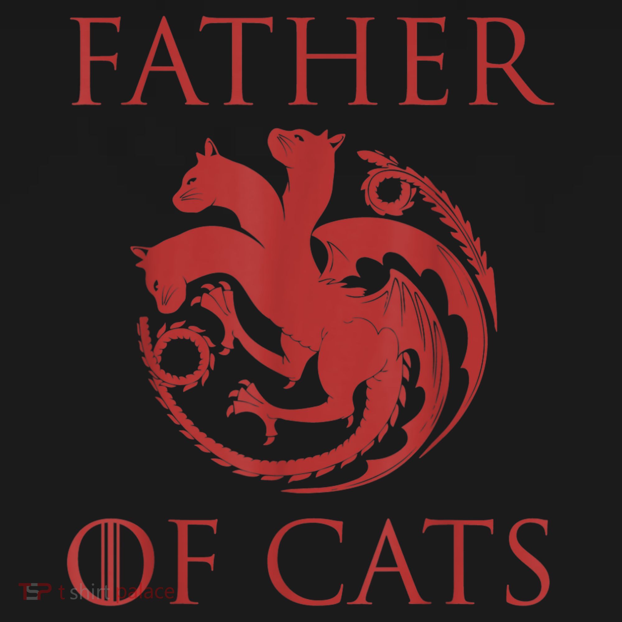 Father Of Cats Funny Cat Lover Kitten Dad Kitty T-Shirt