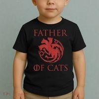 Father Of Cats Funny Cat Lover Kitten Dad Kitty Toddler T-Shirt thumb 2