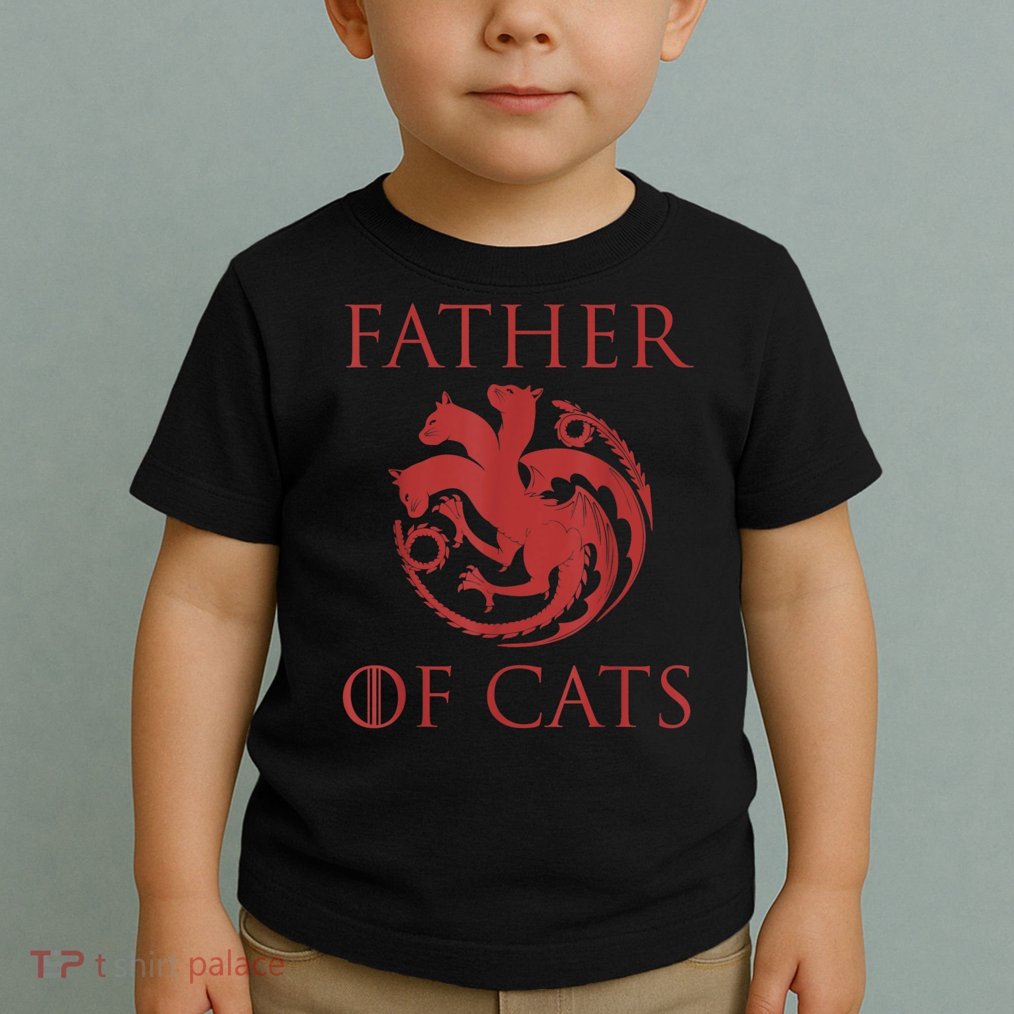 Father Of Cats Funny Cat Lover Kitten Dad Kitty Toddler T-Shirt