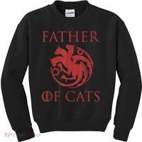 Father Of Cats Funny Cat Lover Kitten Dad Kitty Kids Sweatshirt thumb 0