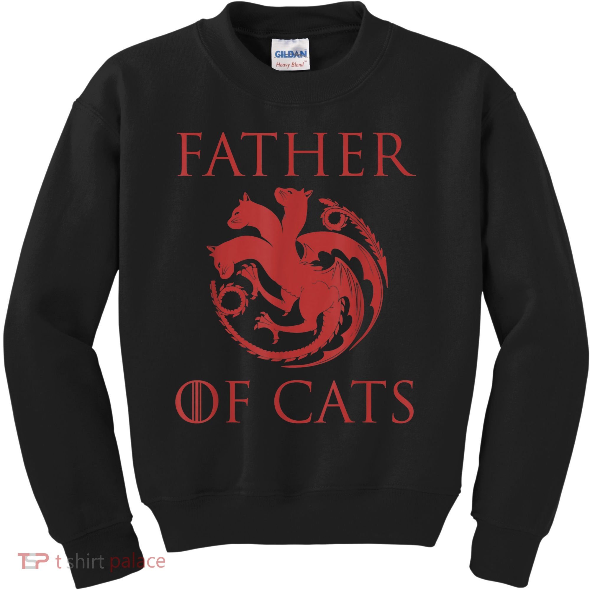 Father Of Cats Funny Cat Lover Kitten Dad Kitty Kids Sweatshirt