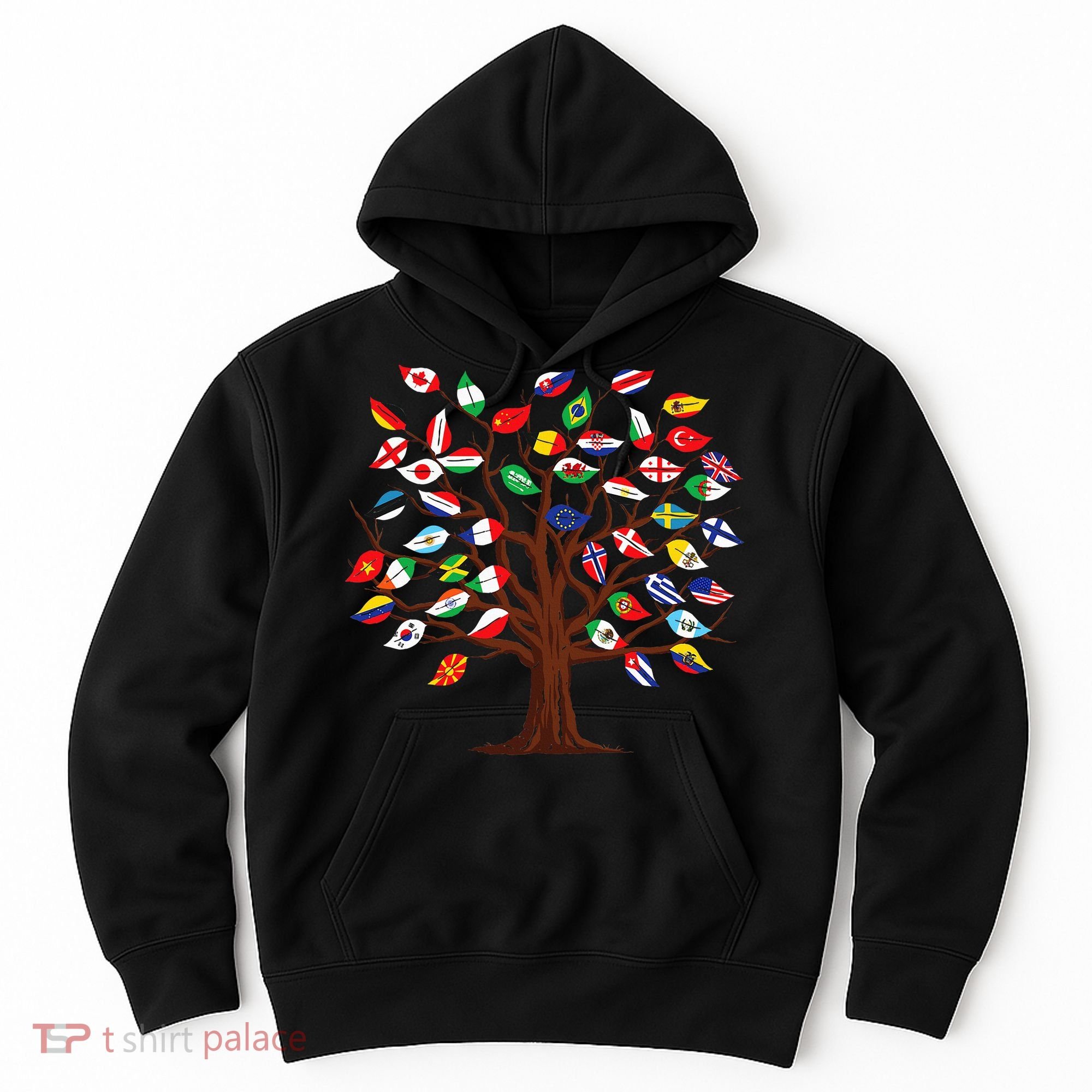 Flags of Countries of the World international flag tree Hoodie