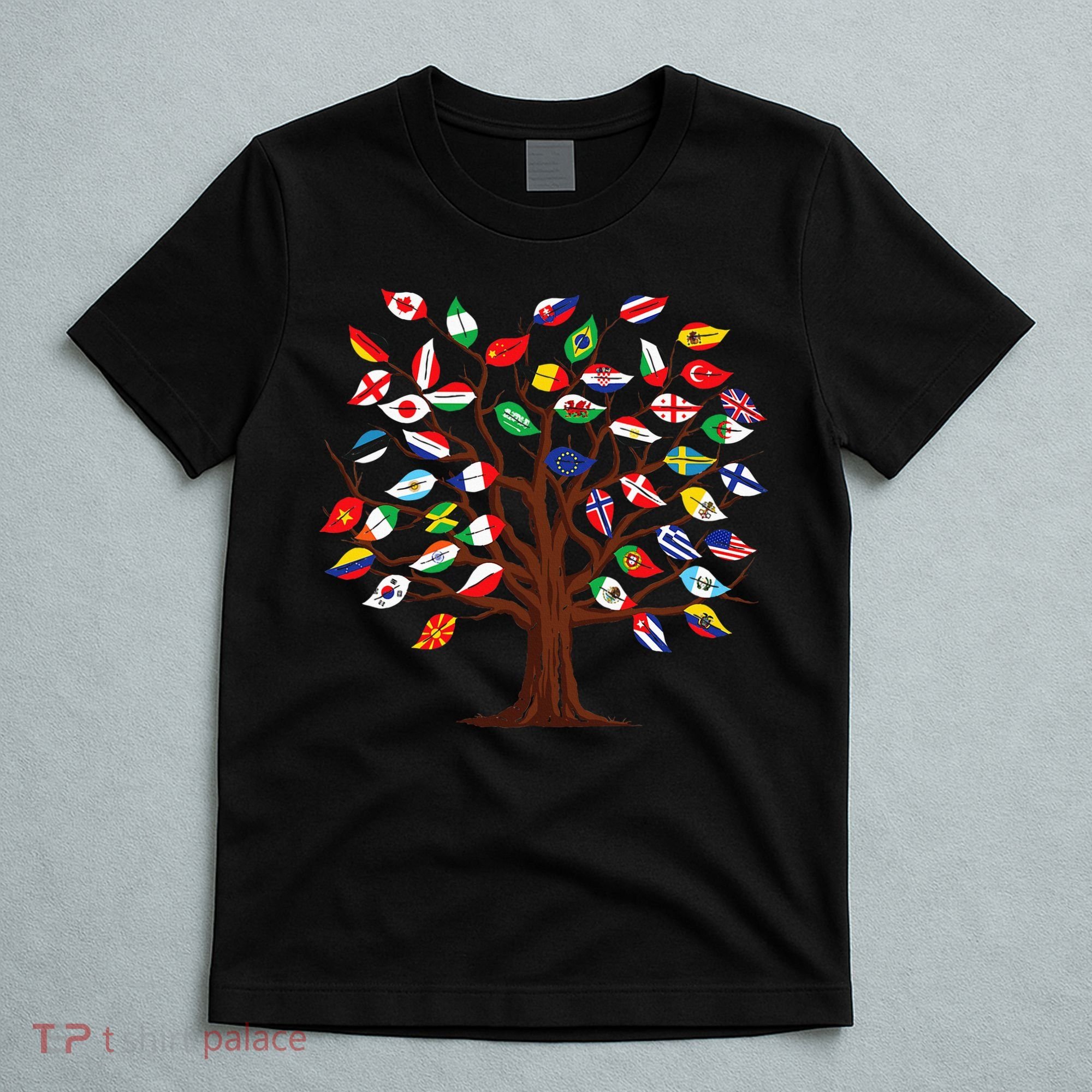 Flags of Countries of the World international flag tree T-Shirt