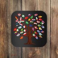 Flags of Countries of the World international flag tree Coaster thumb 0