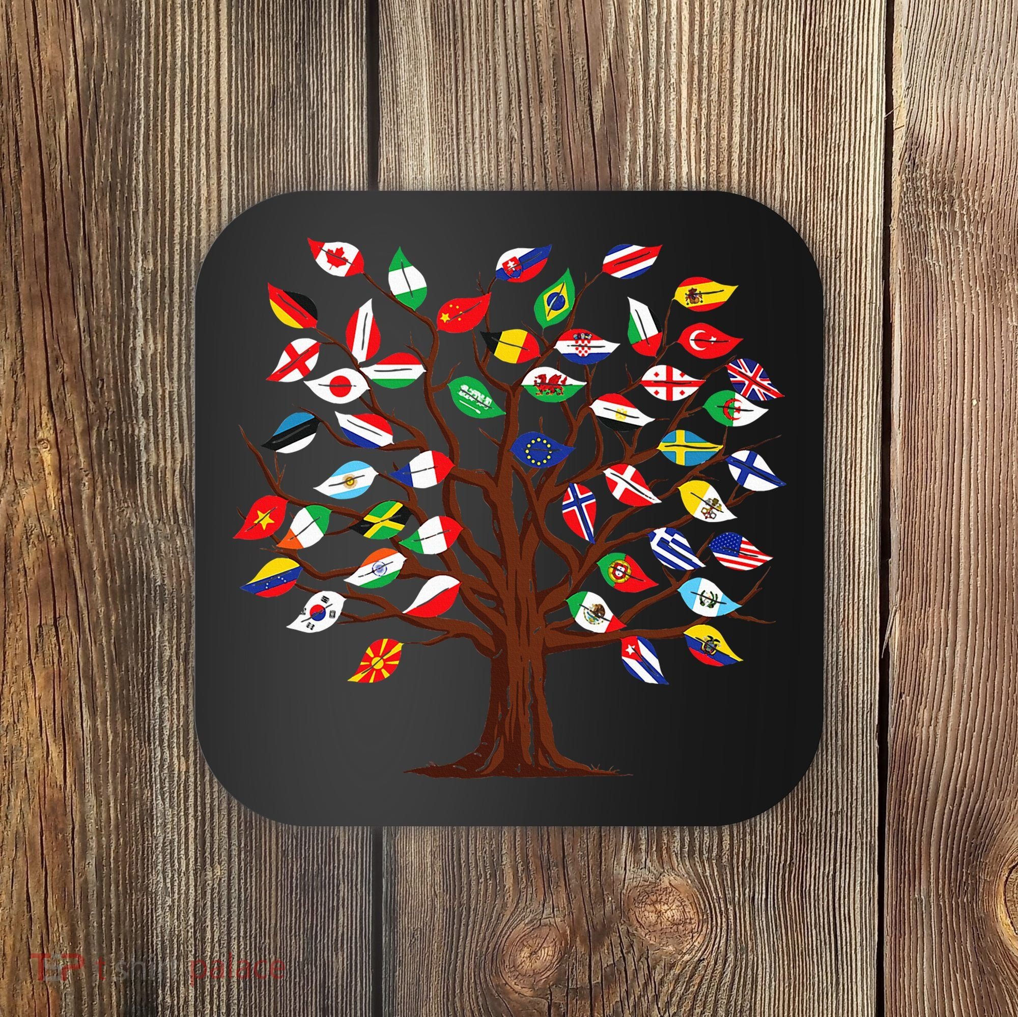 Flags of Countries of the World international flag tree Coaster