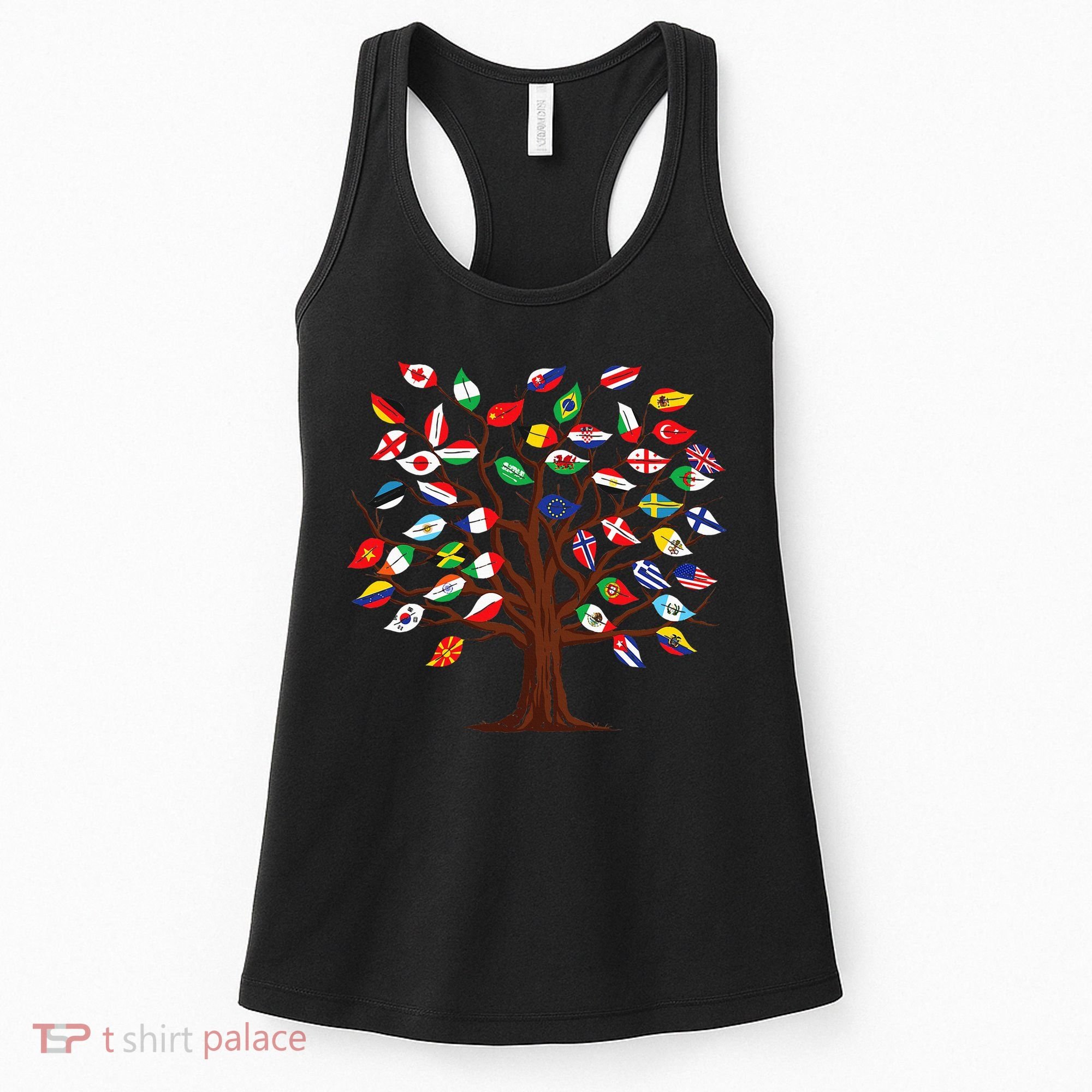 Flags of Countries of the World international flag tree Women's Tank Top