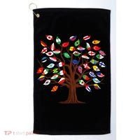 Flags of Countries of the World international flag tree Golf Towel thumb 0