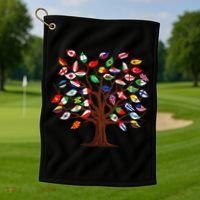 Flags of Countries of the World international flag tree Golf Towel thumb 1