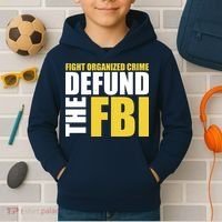 Fight Organized Crime Defund The FBI Kids Hoodie thumb 2