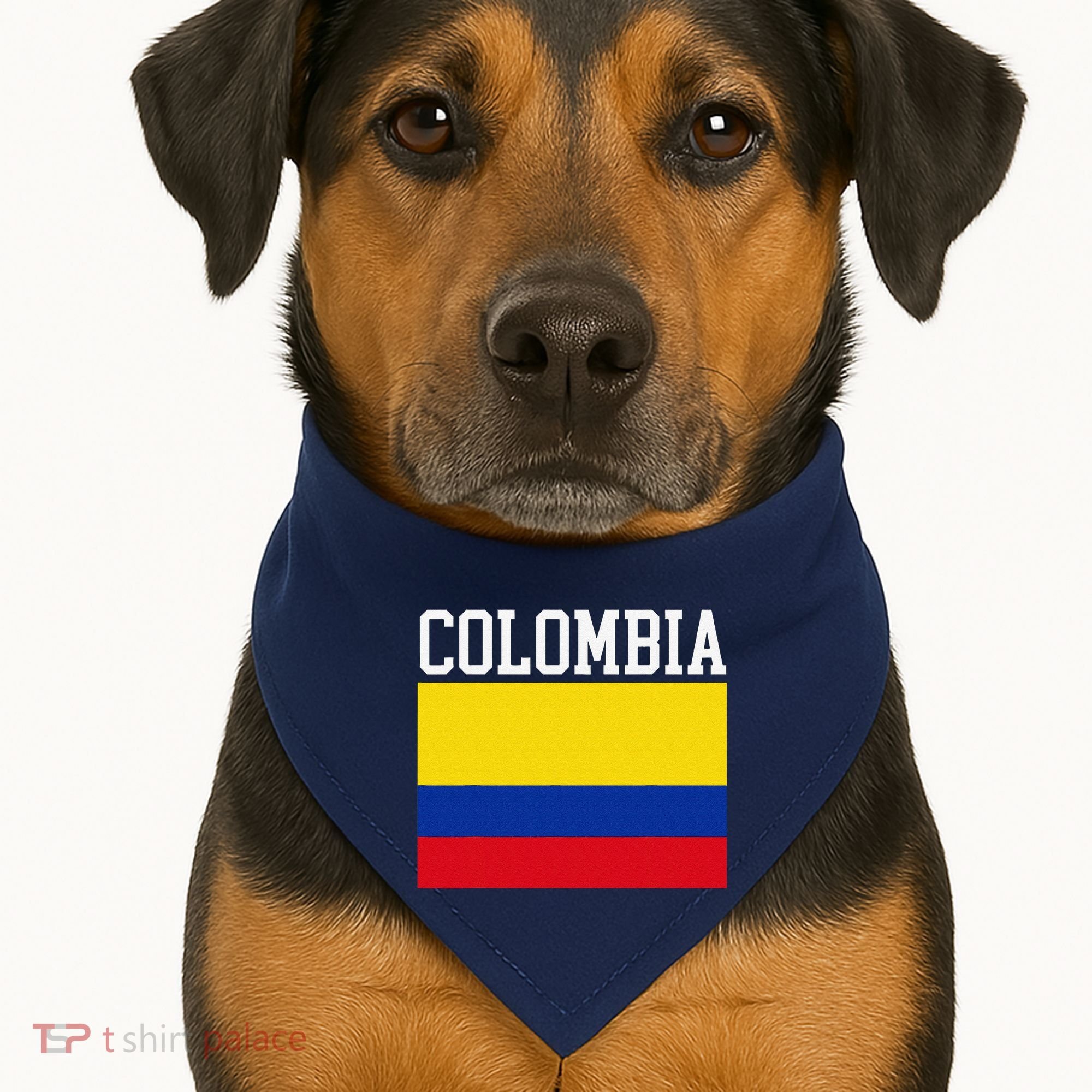Flag Of Colombia Sports Athletics Left Side USA-Made Doggie Bandana
