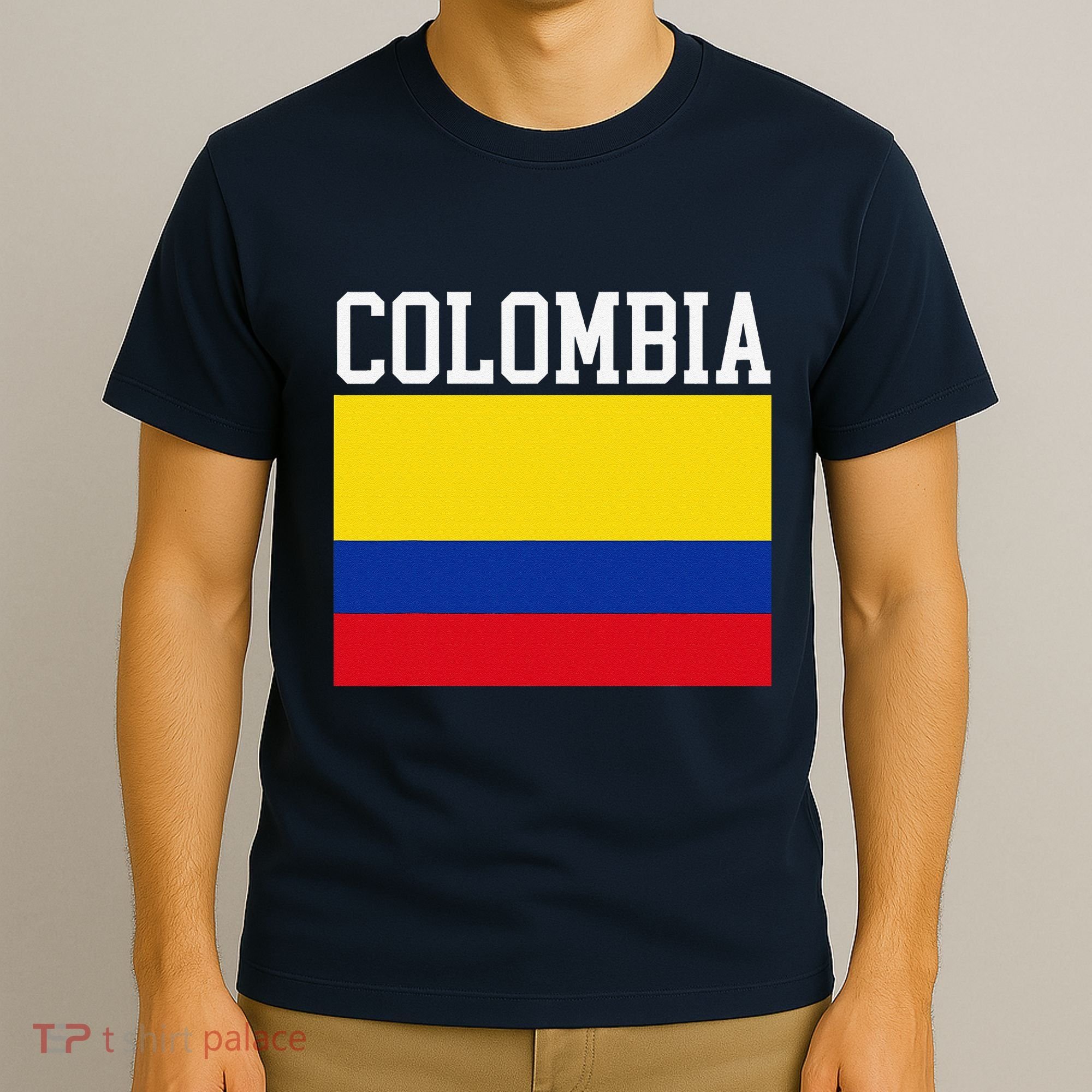 Flag Of Colombia Sports Athletics Left Side T-Shirt