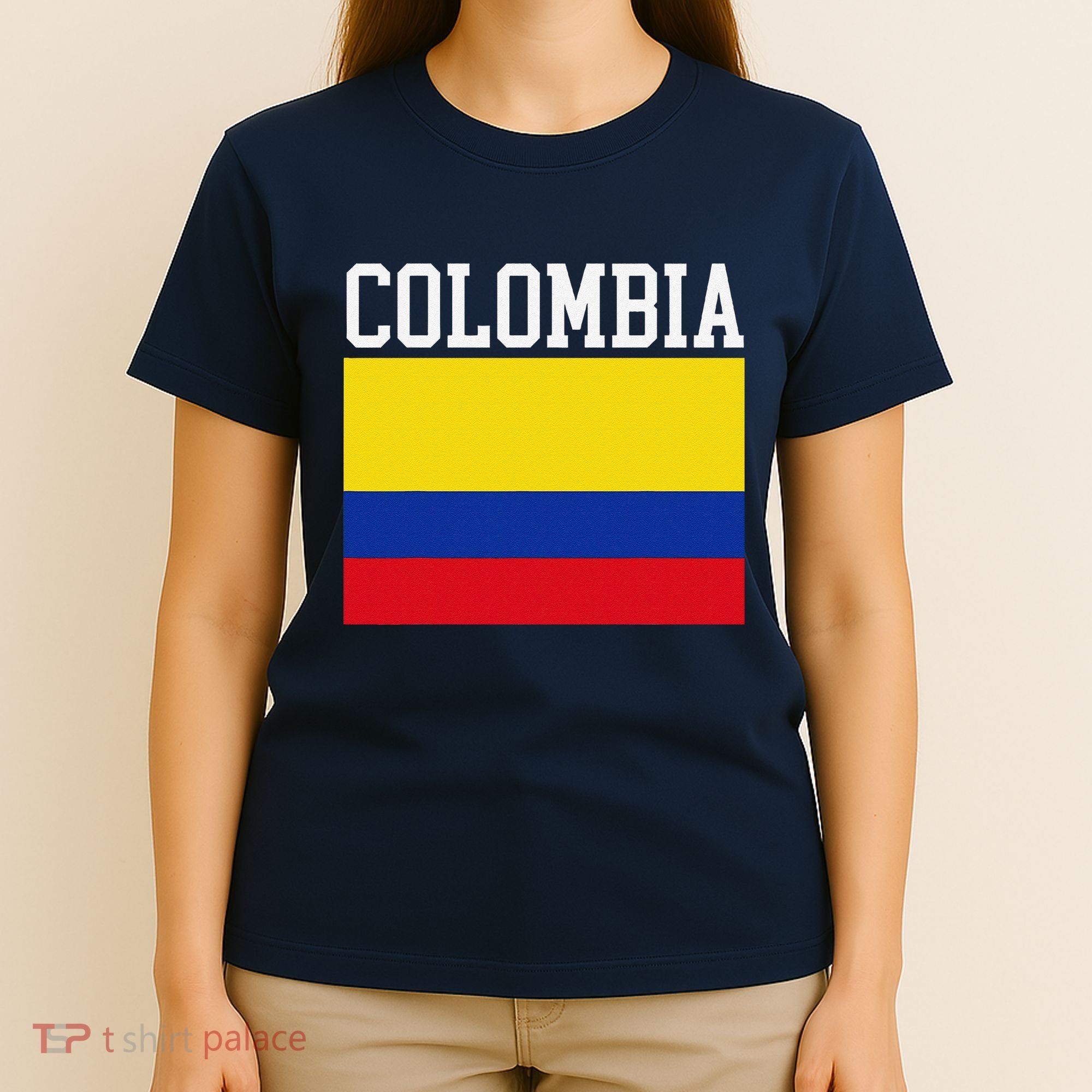 Flag Of Colombia Sports Athletics Left Side T-Shirt