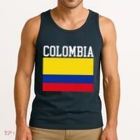 Flag Of Colombia Sports Athletics Left Side Tank Top thumb 3