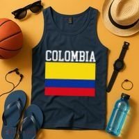 Flag Of Colombia Sports Athletics Left Side Tank Top thumb 4