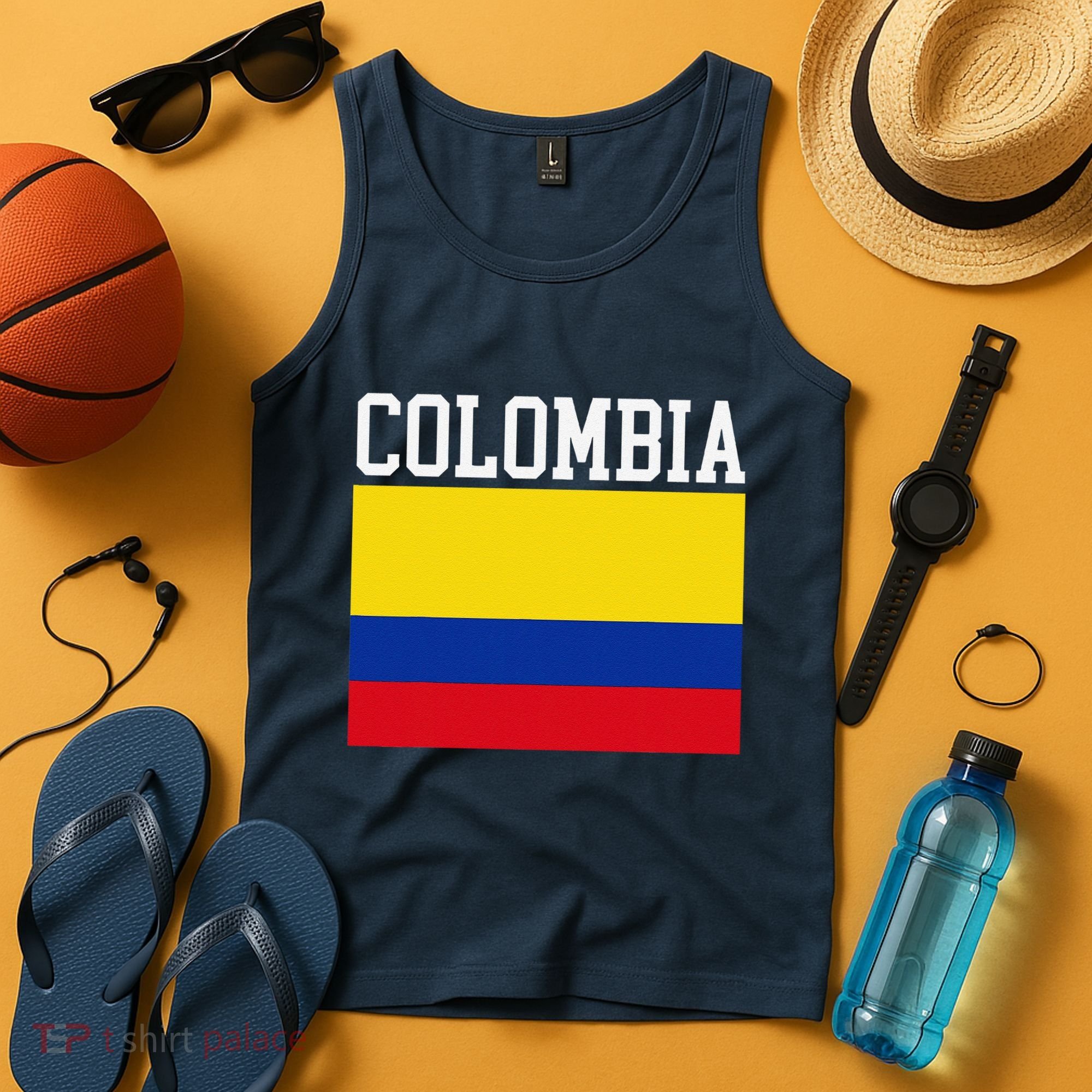 Flag Of Colombia Sports Athletics Left Side Tank Top