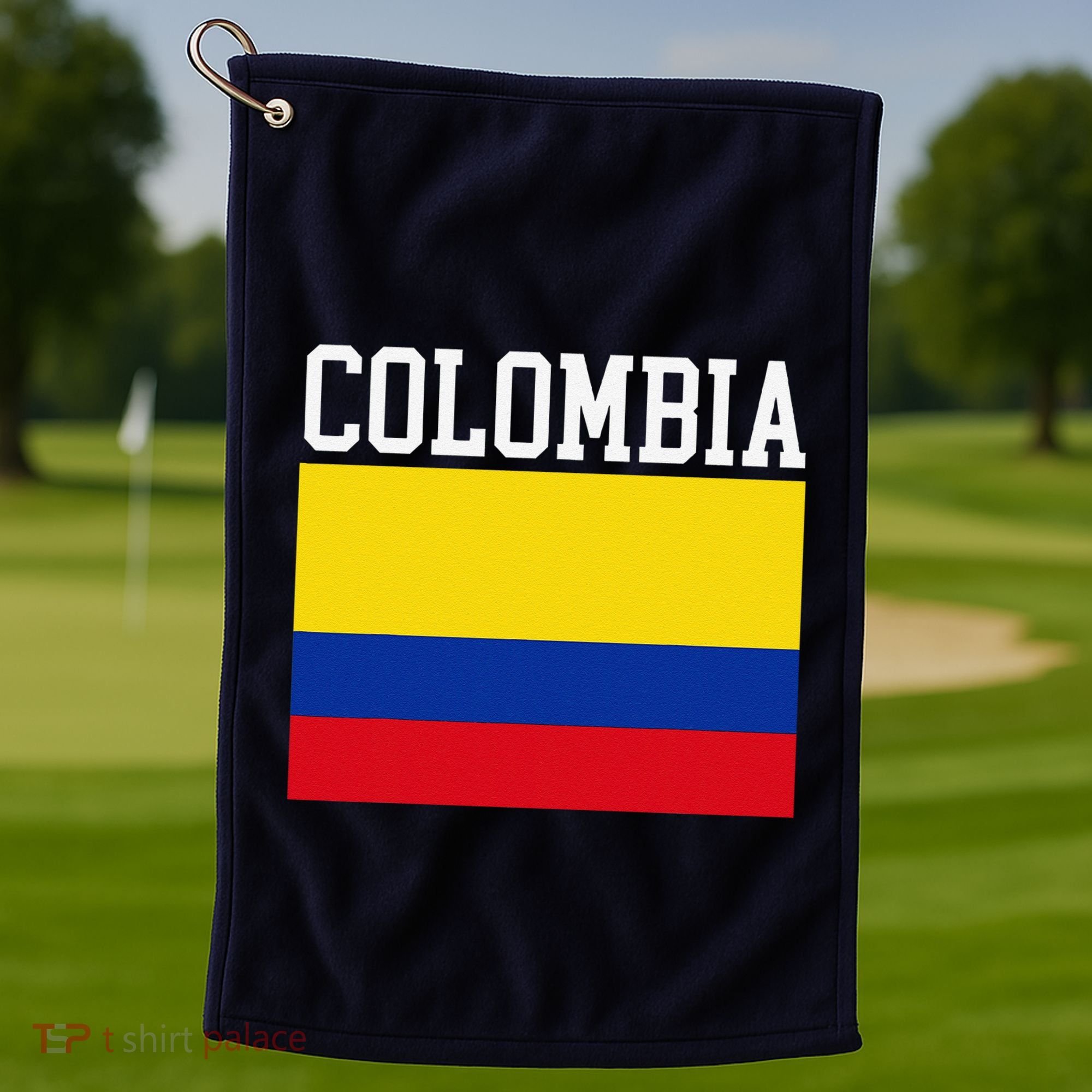 Flag Of Colombia Sports Athletics Left Side Golf Towel