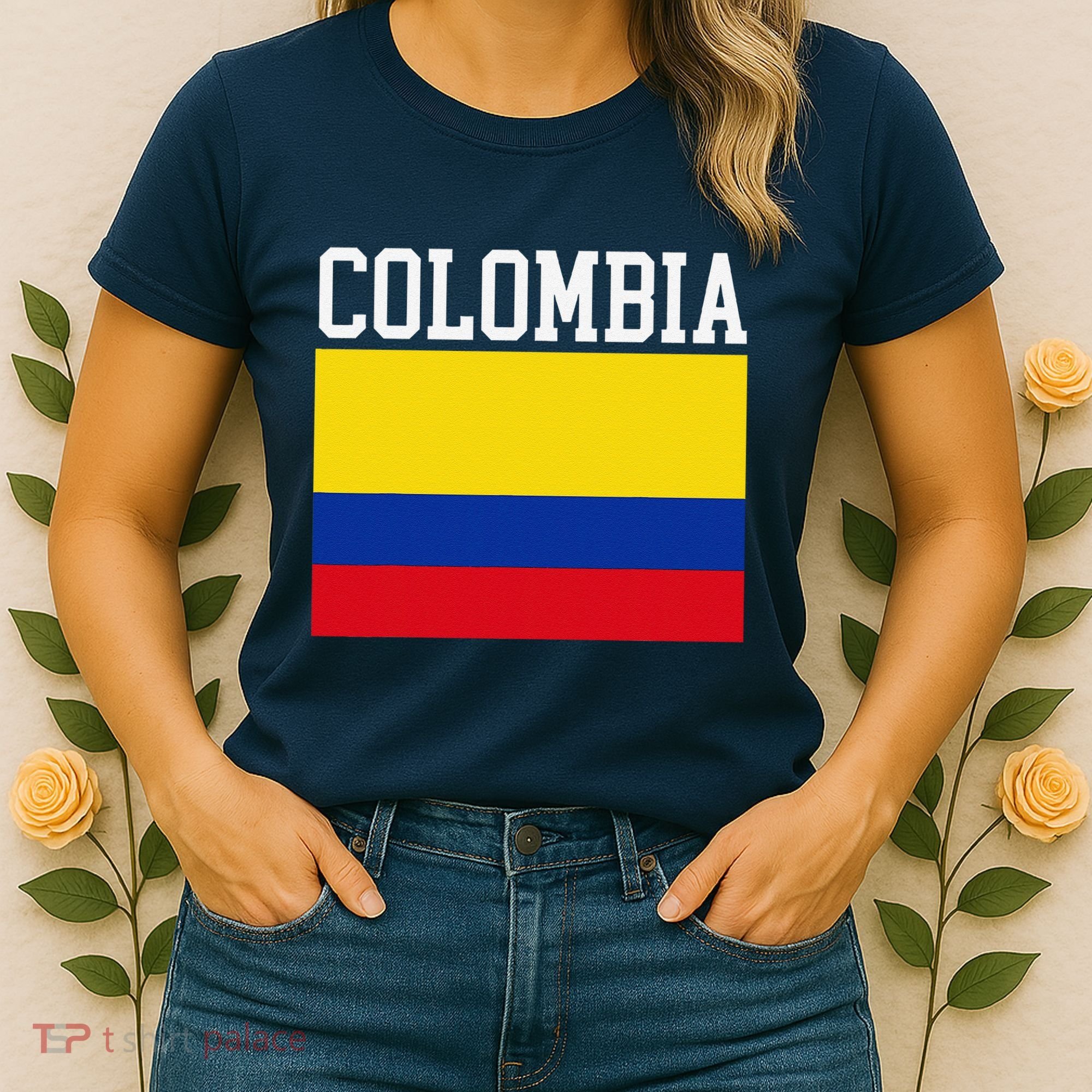 Flag Of Colombia Sports Athletics Left Side Women's T-Shirt