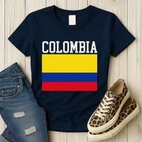Flag Of Colombia Sports Athletics Left Side Women's T-Shirt thumb 3