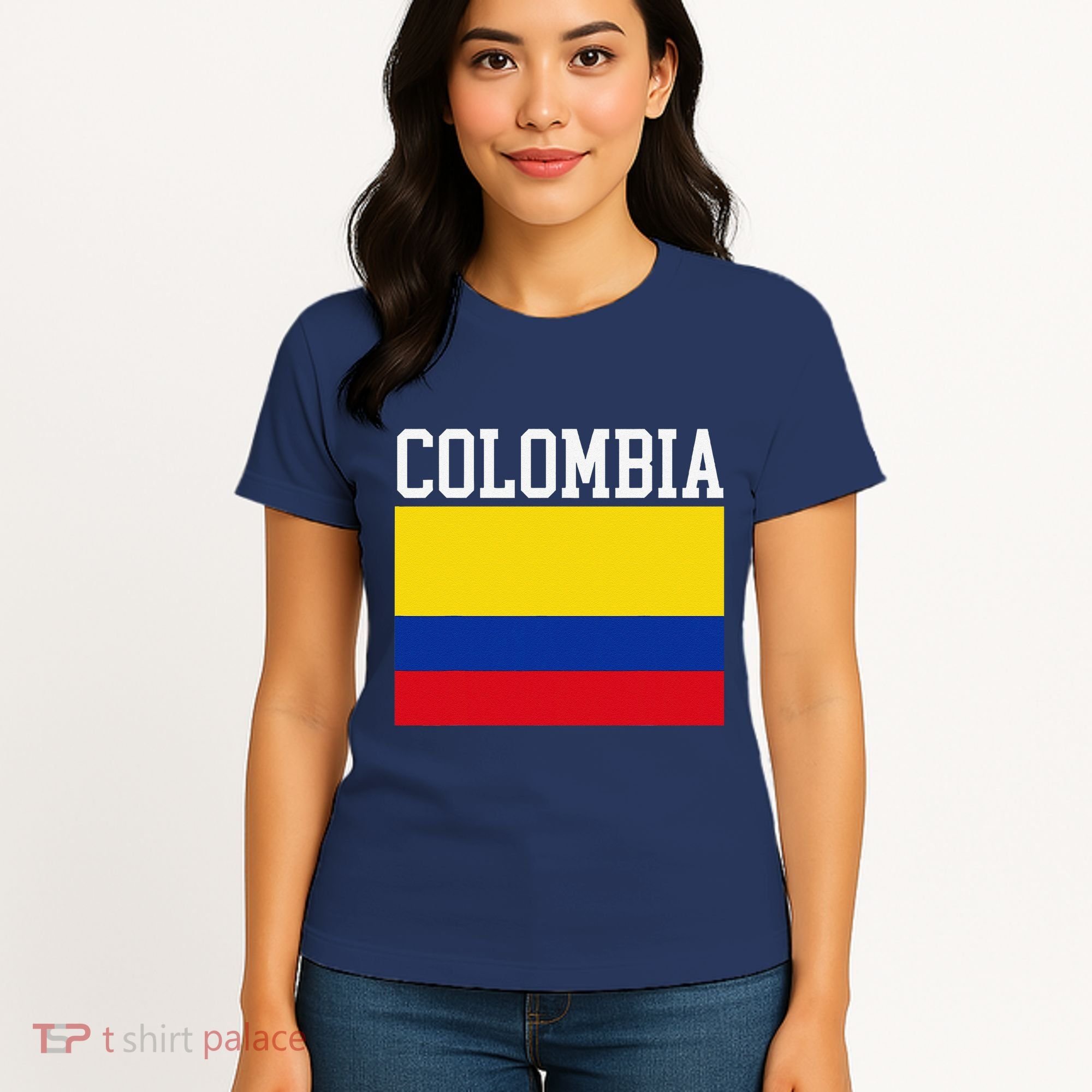 Flag Of Colombia Sports Athletics Left Side Women's T-Shirt