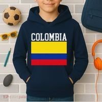 Flag Of Colombia Sports Athletics Left Side Kids Hoodie thumb 2