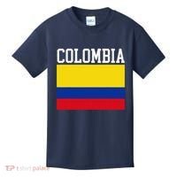 Flag Of Colombia Sports Athletics Left Side Kids T-Shirt thumb 0