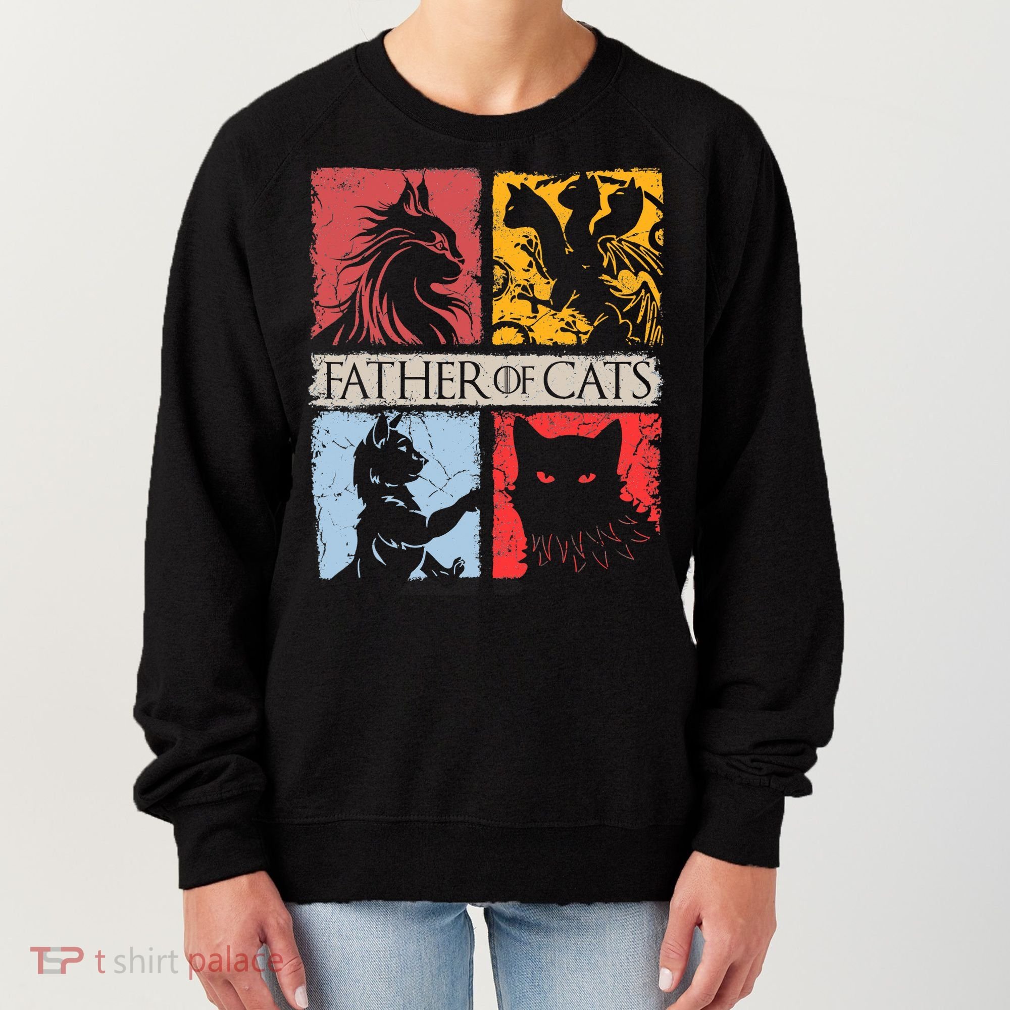 Father Of Cats Cat Lovers Cat Dad Fabulous Women's Sweatshirt