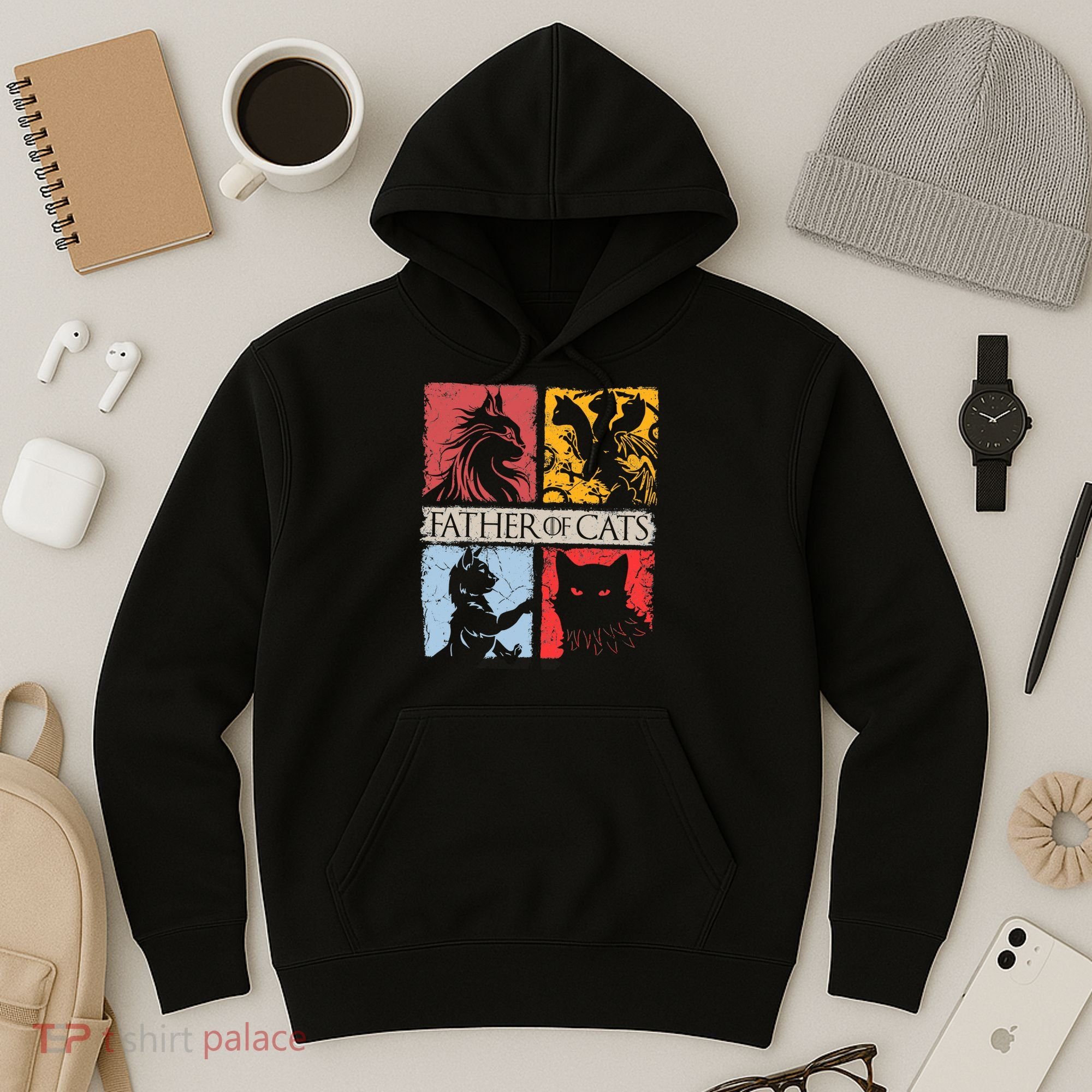 Father Of Cats Cat Lovers Cat Dad Fabulous Hoodie